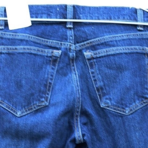 ZARA Cropped Jeans Slim Mid Rise Split Hem - Picture 5 of 5